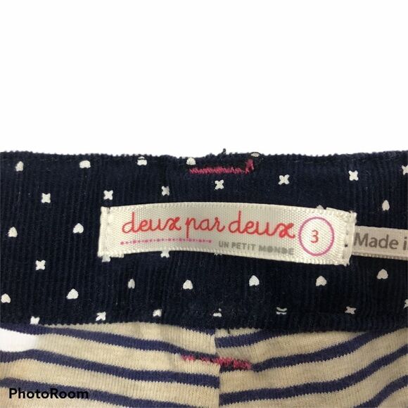 Deux par Deux Girls Corduroy Polka Dot Pants 3 - Picture 4 of 7